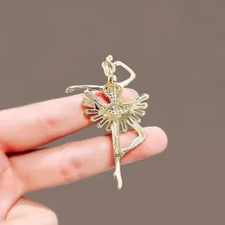 Rhinestone Ballet Dancer Brooch/Pin